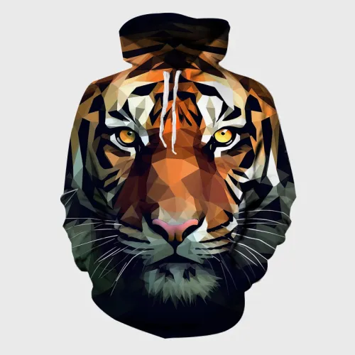 Geometric Tiger Hoodie