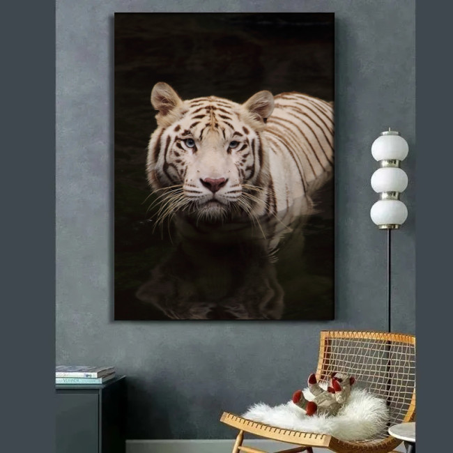 White Tiger Painting Art