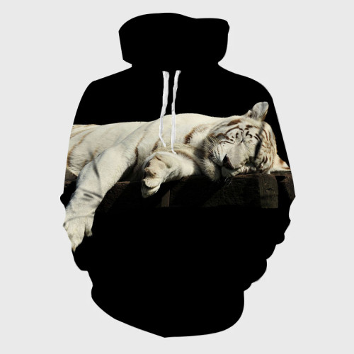 Sleeping White Tiger Hoodie