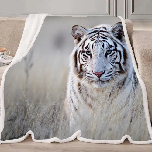 White Tiger Blanket