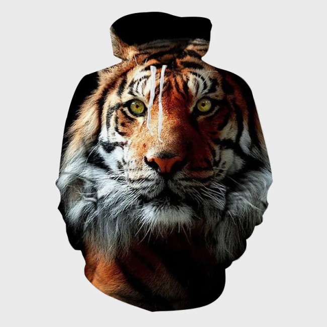 Tiger Face Hoodie