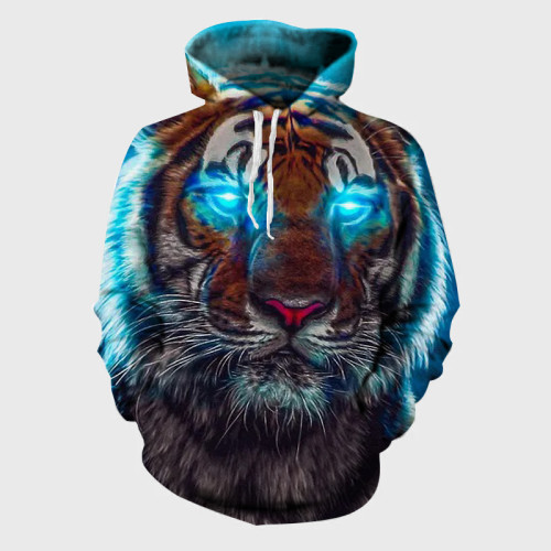 Glowing Eye Tiger Hoodie