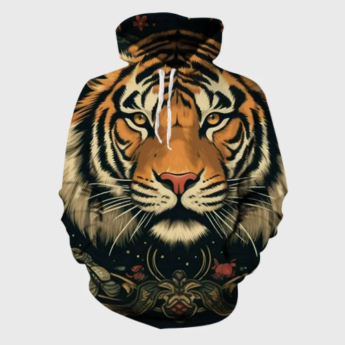 Floral Tiger Hoodie