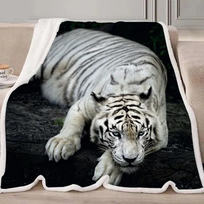 White Tiger Blanket