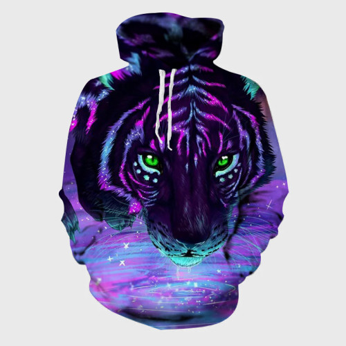 Purple Tiger Galaxy Hoodie