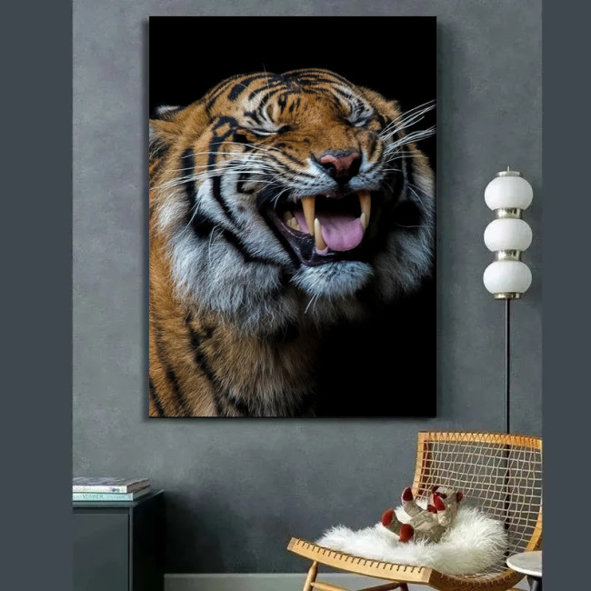 Happy Tiger Painting Art