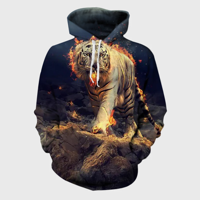 Burning Tiger Hoodie