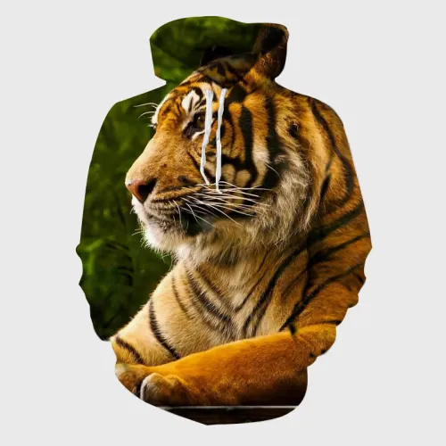 Sitting Bengal Tiger Hoodie