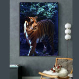 Night Tiger Painting Art