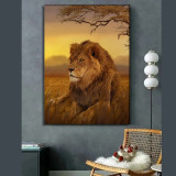 African Lion Painting Art