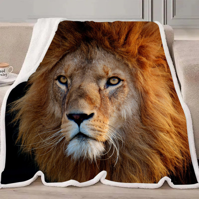 Lion Face Blanket