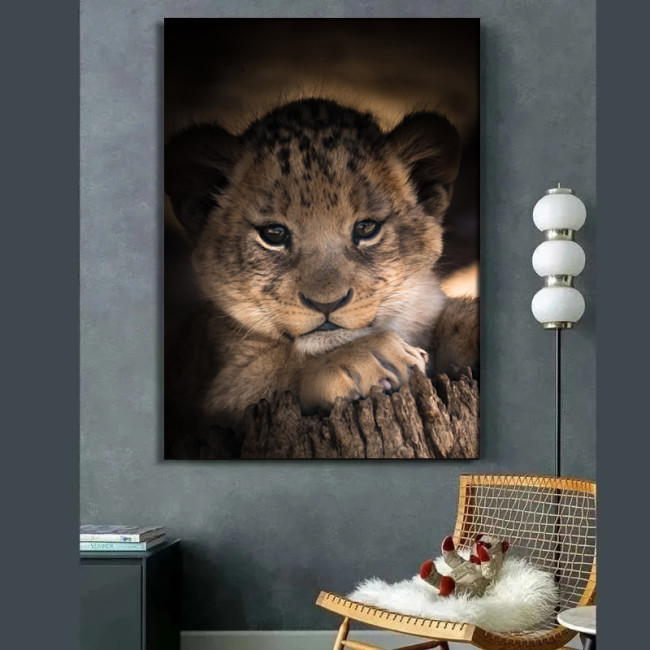 Lion Cub Painting Art