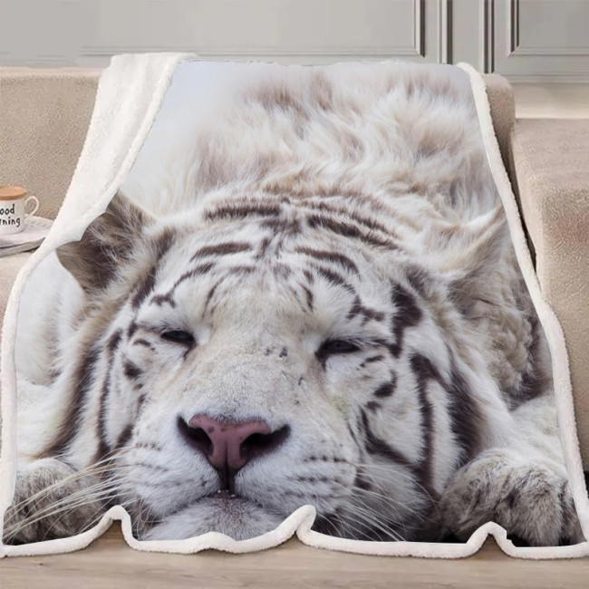 White Tiger Blanket