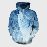 Winter Howling Wolf Hoodie