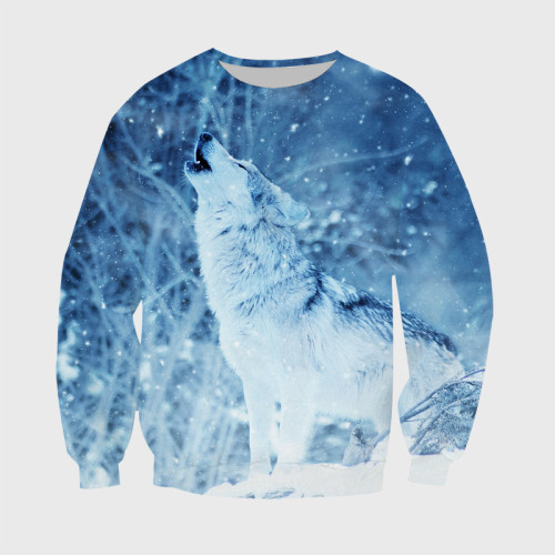 Winter Howling Wolf Hoodie