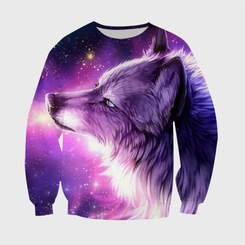 Purple Galaxy Wolf Hoodie