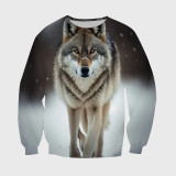 Wolf Print Hoodie