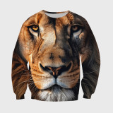3D Lion Print Hoodie