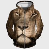 Lion Print Hoodie