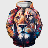 Colorful Painting Lion Hoodie