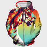 Geometric Tiger Hoodie