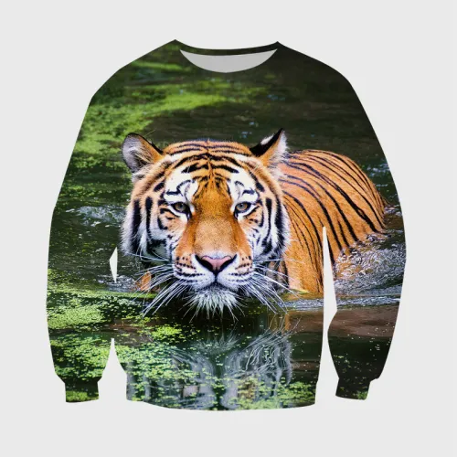 Swimming Tiger Hoodie