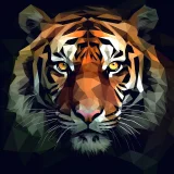 Geometric Tiger Hoodie