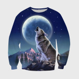 Wolf Howling At Moon Hoodie