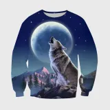 Wolf Howling At Moon Hoodie