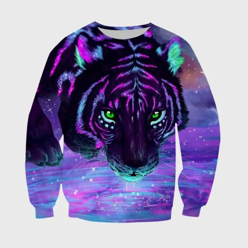 Purple Tiger Galaxy Hoodie