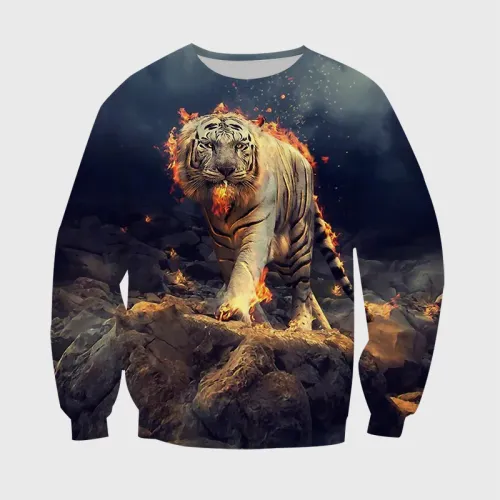 Burning Tiger Hoodie