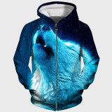 Galaxy Howling Wolf Hoodie