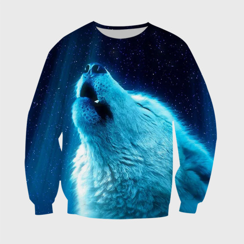 Galaxy Howling Wolf Hoodie
