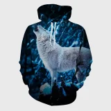 Winter Howling Wolf Hoodie