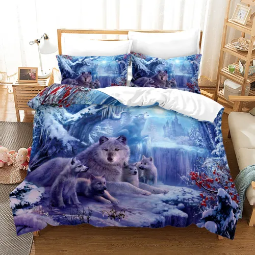 Wolf Family Bed Set