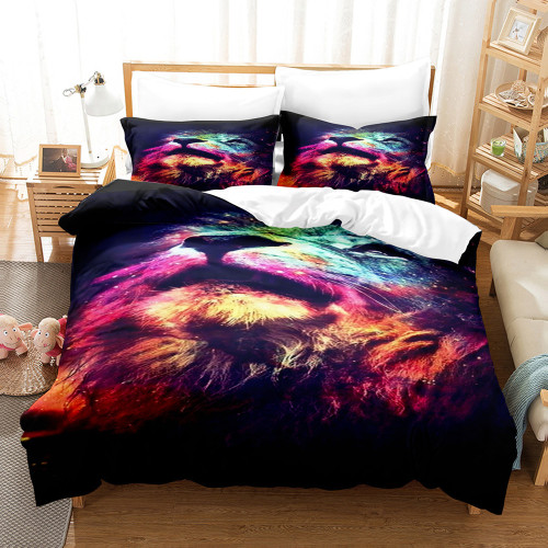 Galaxy Lion Head Bed Set