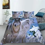 Wolf Print Bed Set