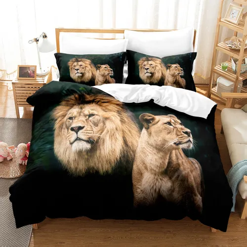 Lion Couples Bed Set