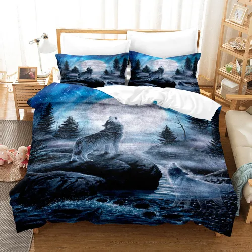 Mountain Wolf Bed Set