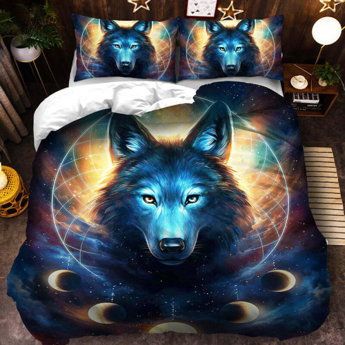 Galaxy Wolf Bed Set