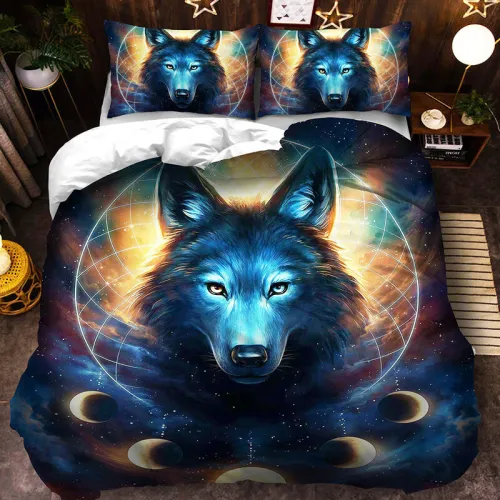 Galaxy Wolf Bed Set