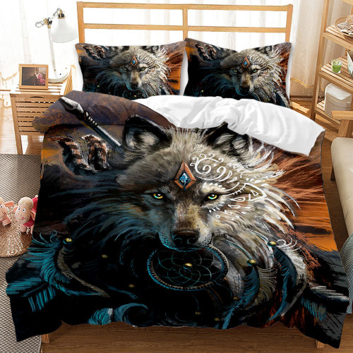 Native Wolf Bed Set