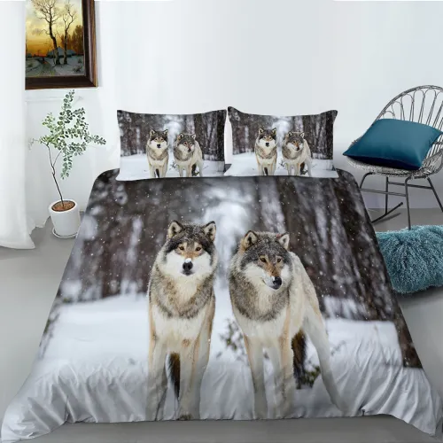 Animal Wolf Bed Set