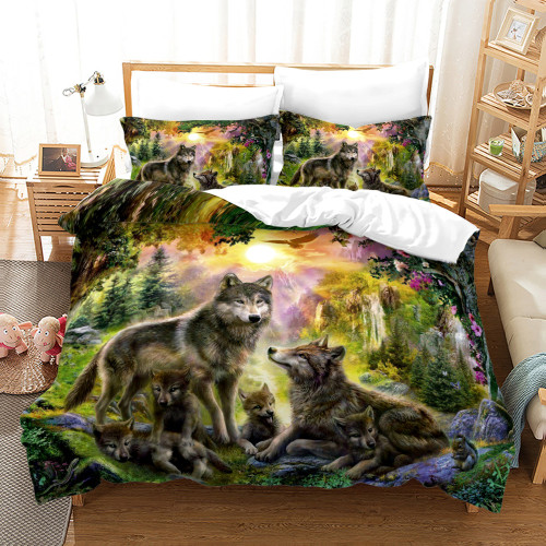 Family Wolf Bed Set