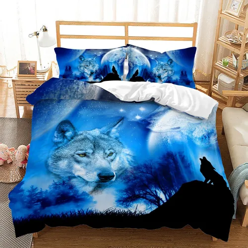 Wild Wolf Howl Bed Set