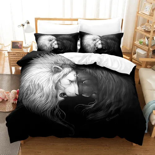 Copy Lion Couples Bed Set