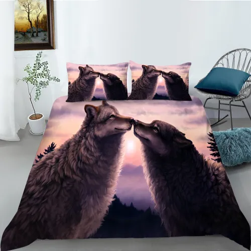 Wolf Couples Bed Set