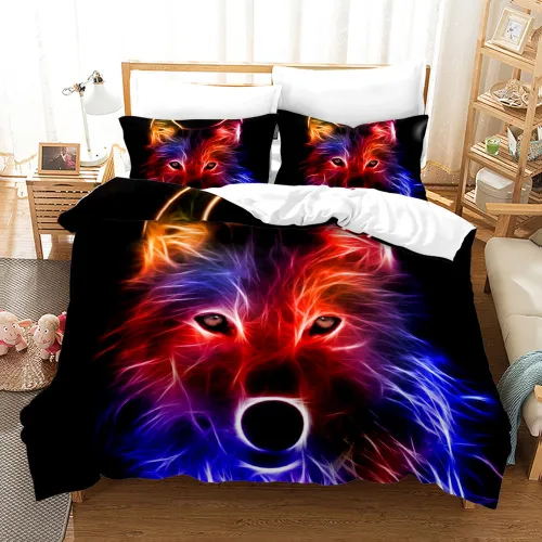 Wolf Head Bed Set