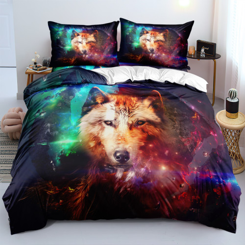 Galaxy Wolf Bed Set