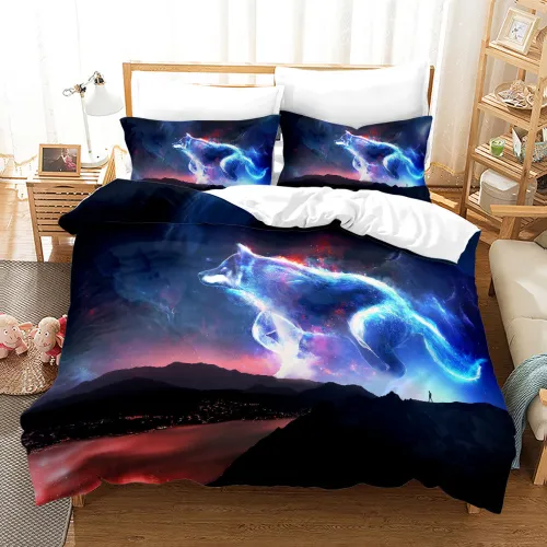 Galaxy Wolf Bed Set